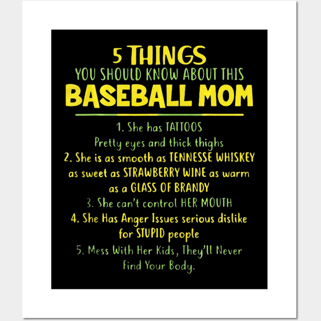 5 Things You Should Know About This Baseball Mom Wall Art by marcrosendahle